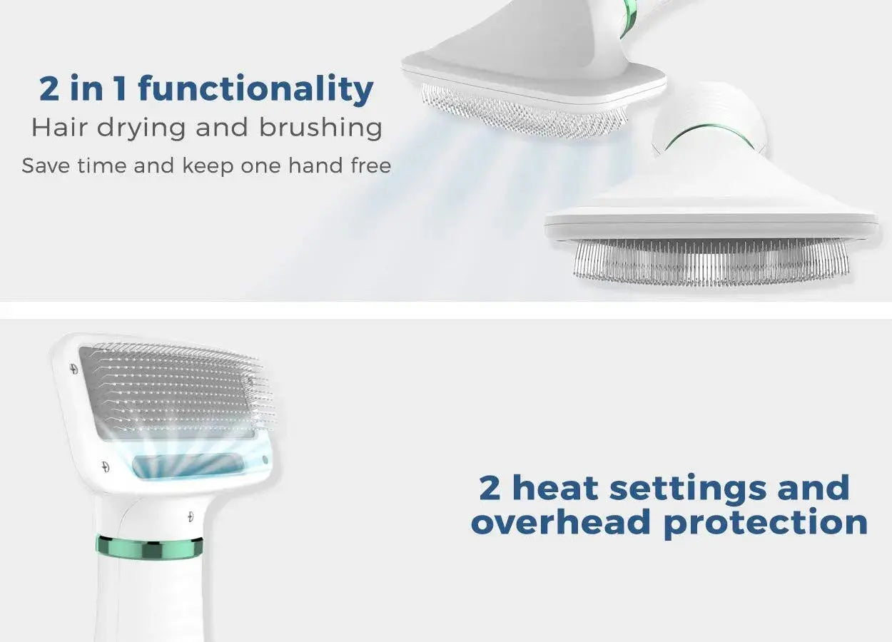 3 in 1 Pet Grooming Dryer with Slicker Brush