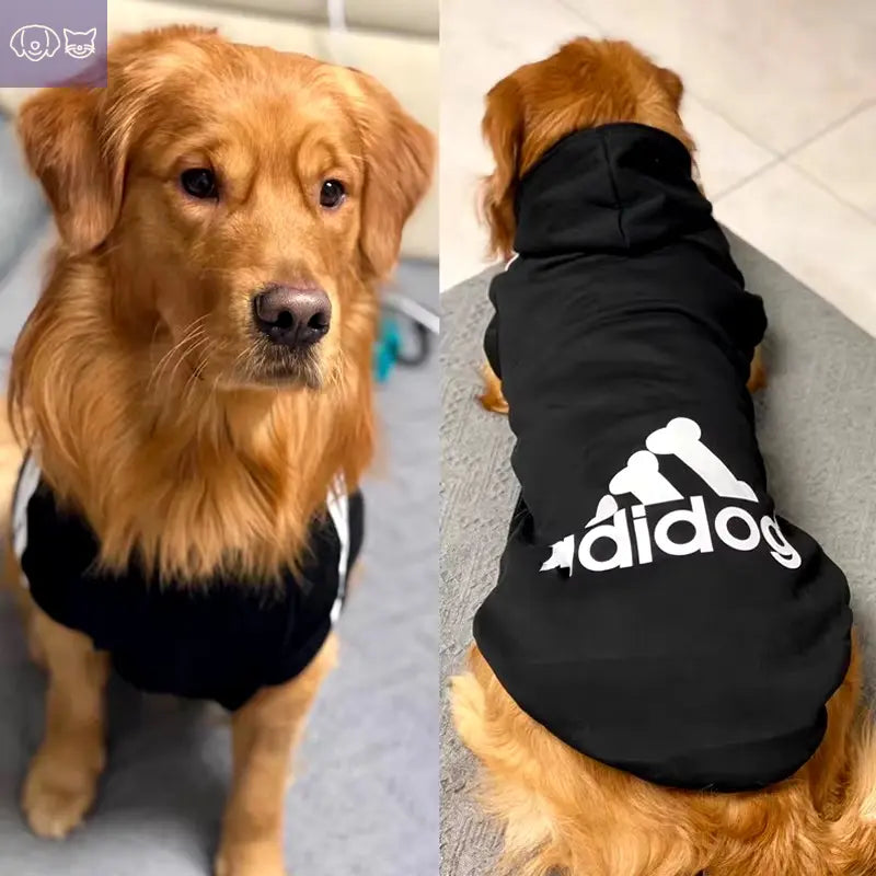 Adidog Pet Dog Clothes – Cotton Hooded Sweatshirt for All Sizes