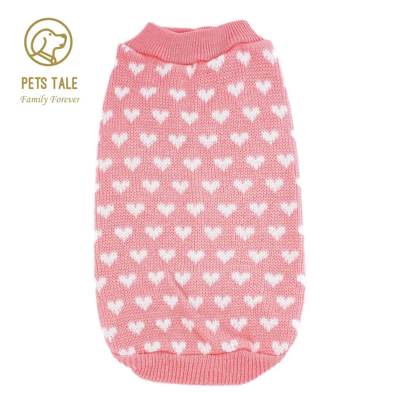Dog Cozy Heart Pattern Winter Sweater