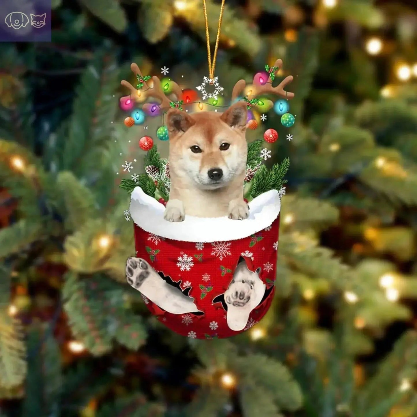 Dogs Snow Pocket Ornaments