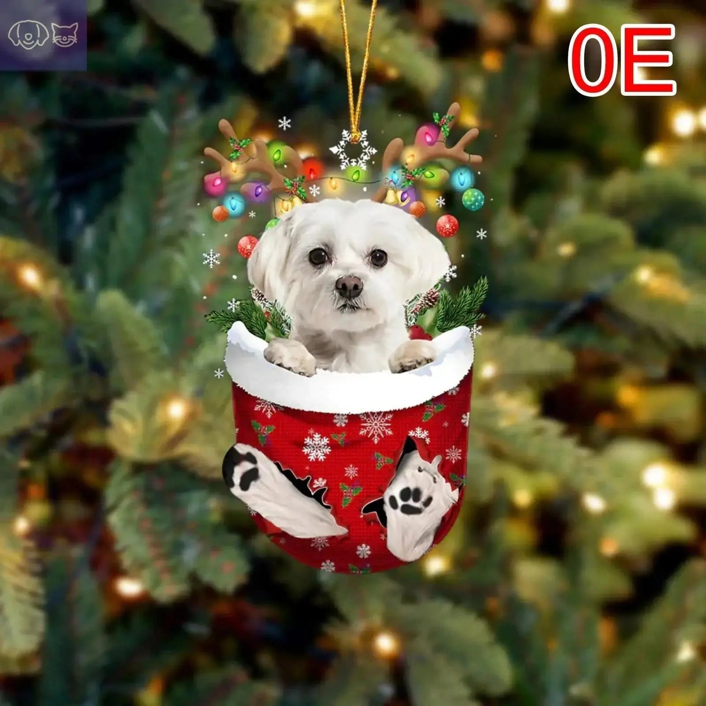 Dogs Snow Pocket Ornaments