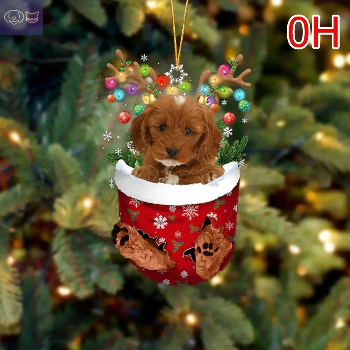 Dogs Snow Pocket Ornaments