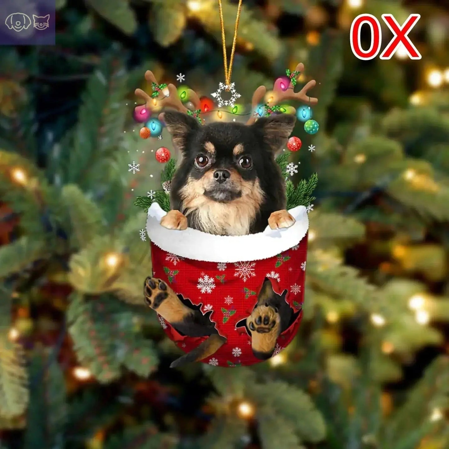 Dogs Snow Pocket Ornaments