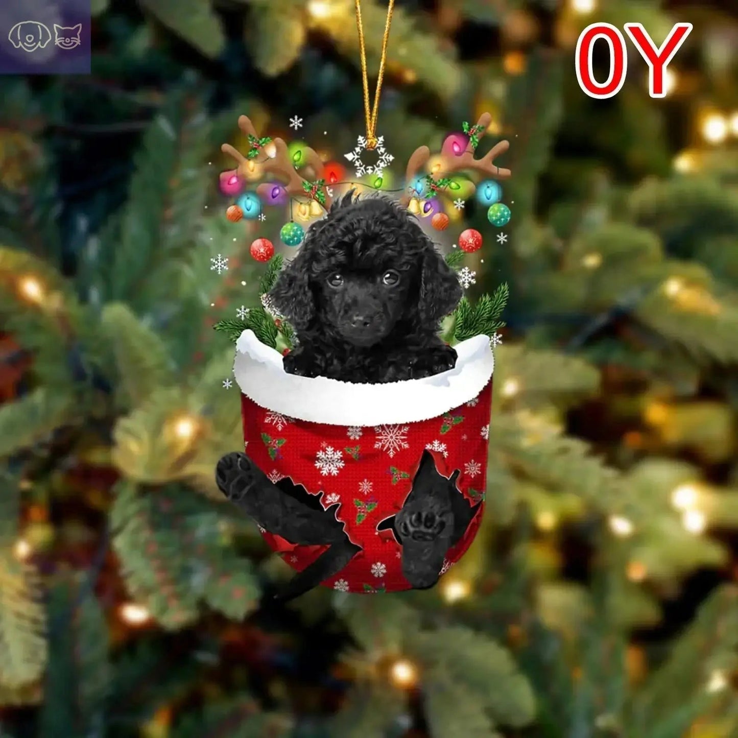 Dogs Snow Pocket Ornaments