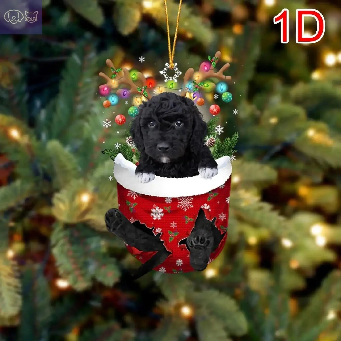 Dogs Snow Pocket Ornaments