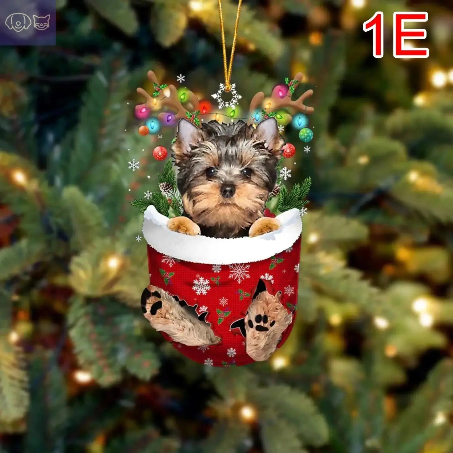 Dogs Snow Pocket Ornaments