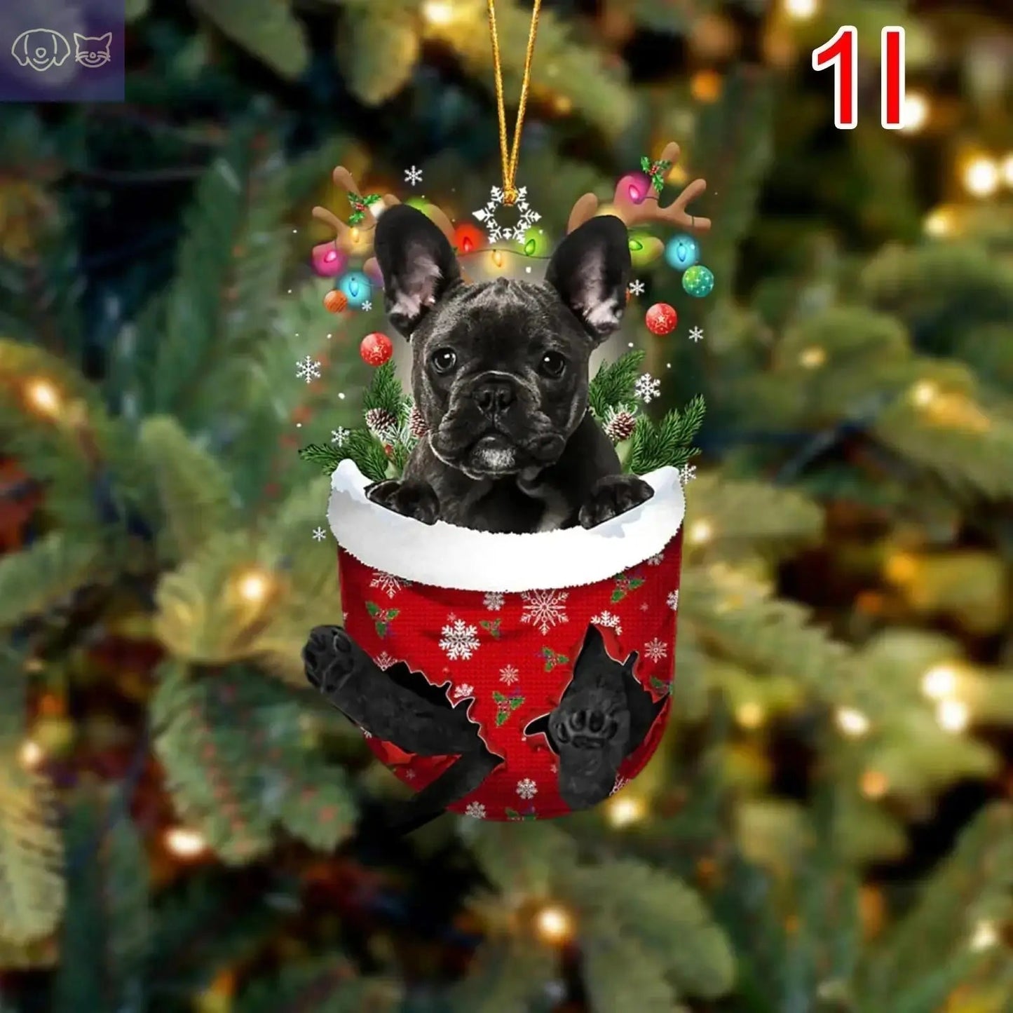 Dogs Snow Pocket Ornaments