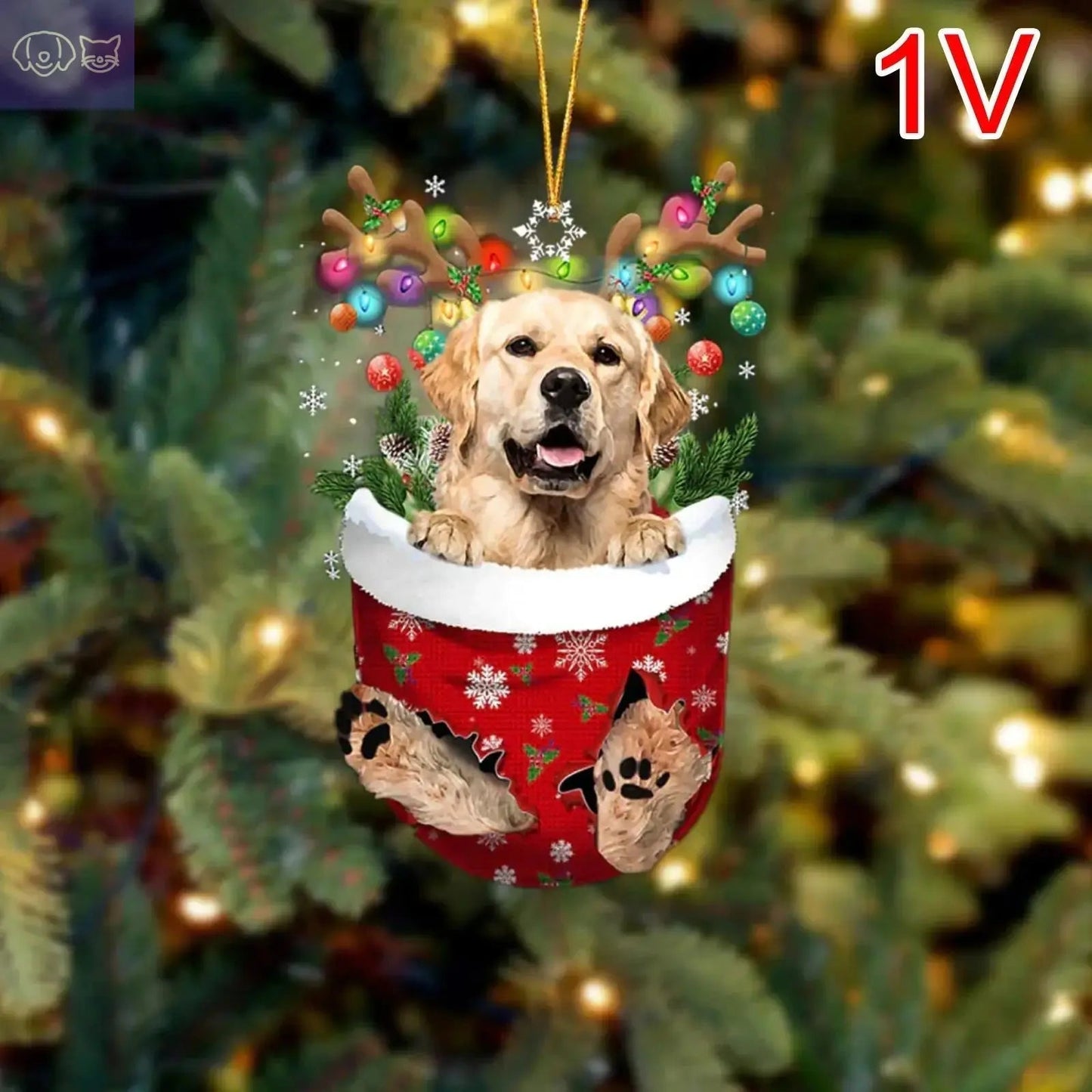 Dogs Snow Pocket Ornaments