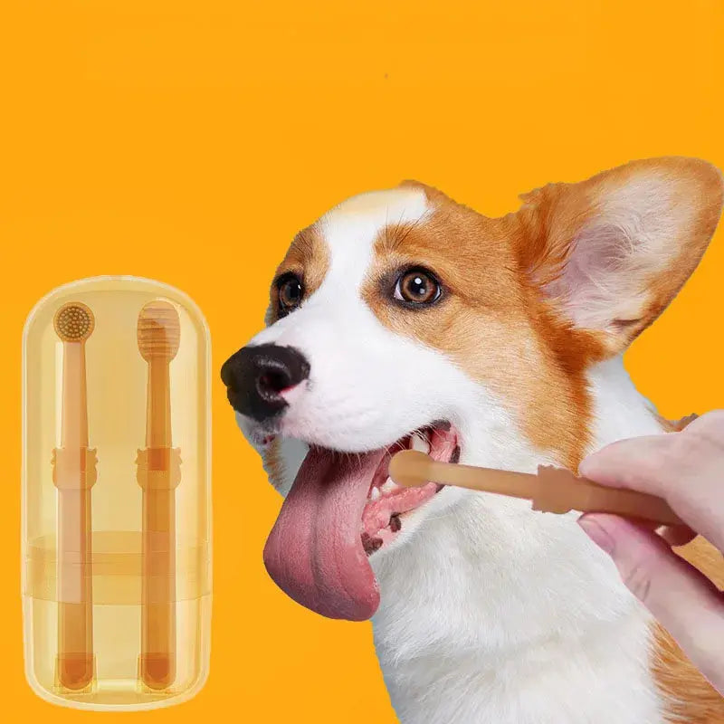 FlexiBrush™ Pet Toothbrush with Tongue Scraper