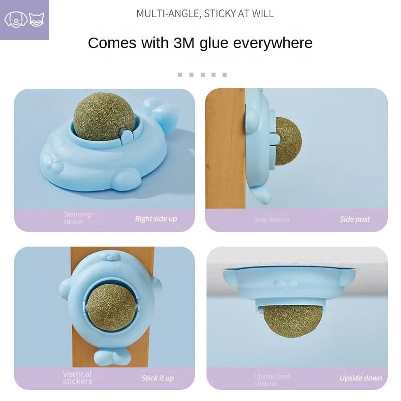 Natural Catnip Cat Rotatable Catnip Wall Ball