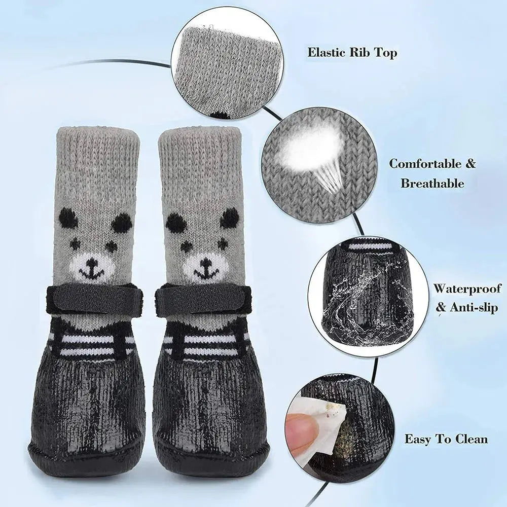 PawProtector™ Waterproof Breathable Dog Socks: Non-Slip & Adjustable