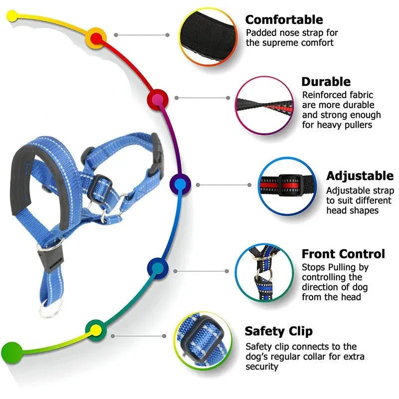 Head Halter Muzzle | QuickEase Anti-Bite & No-Pull Control for Dogs