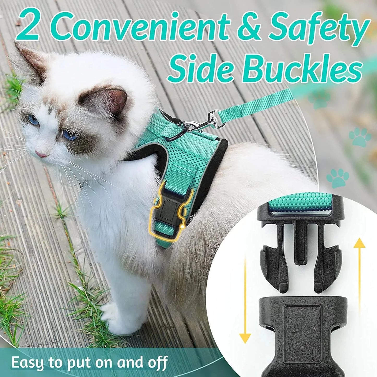 Cat Harness and Leash for Walking β Escape Proof, Soft & Adjustable Vest Harnesses