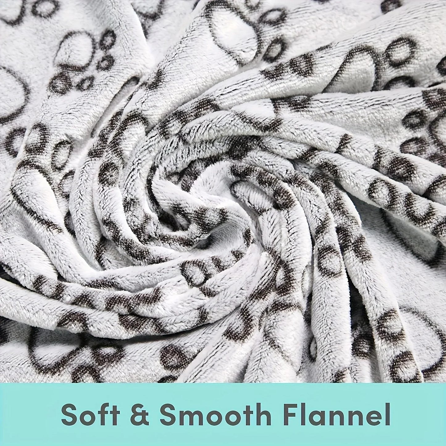 Soft Fluffy Pet Blanket - High-Quality Warm Cartoon Pattern Mat for Cats & Dogs