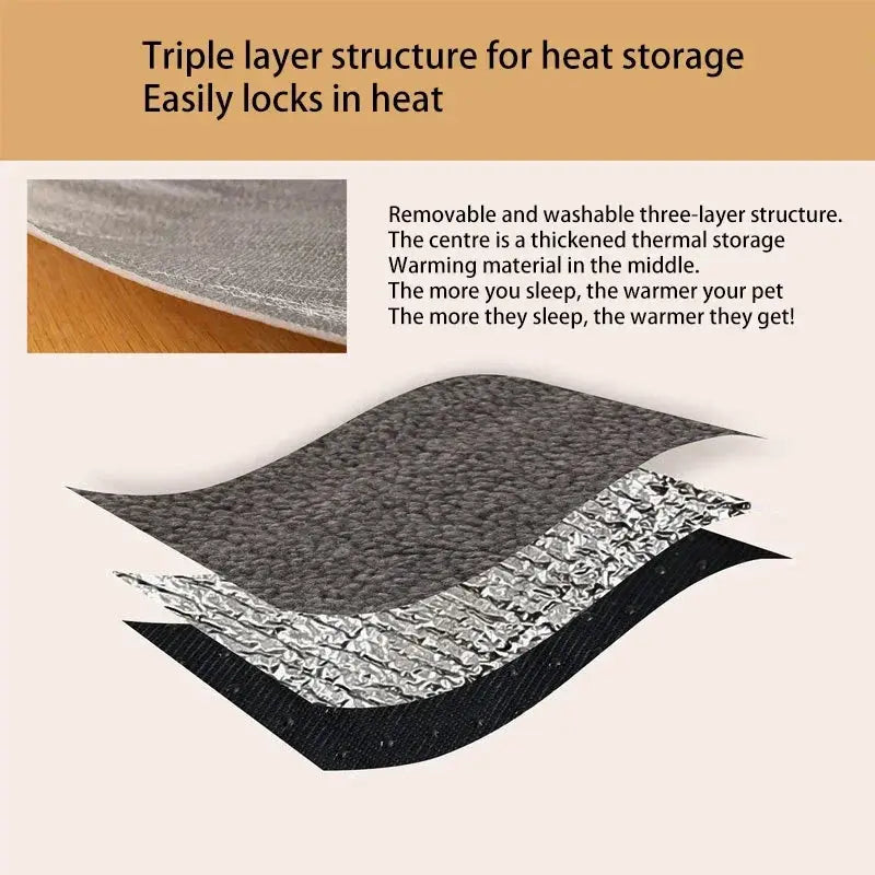 Self-Warming Dog Pad Bed – Soft and Cozy Thermal Mat for Cats & Dogs