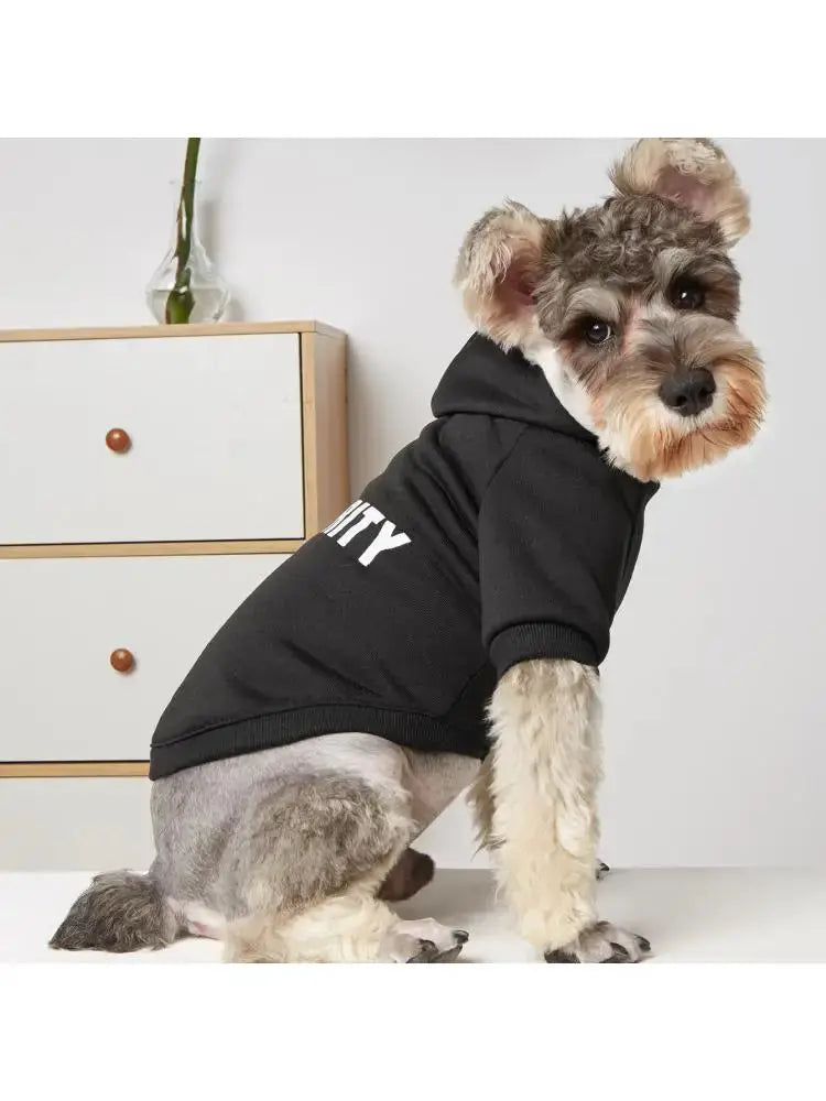 Winter Security Dog Hoodie with Leash Hole for Large & Small Dogs