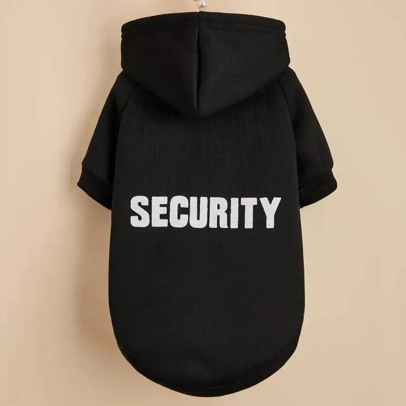 Winter Security Dog Hoodie with Leash Hole for Large & Small Dogs