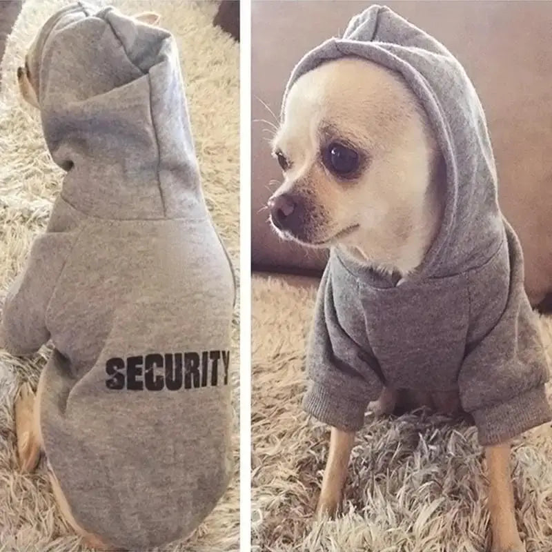 Winter Security Dog Hoodie with Leash Hole for Large & Small Dogs