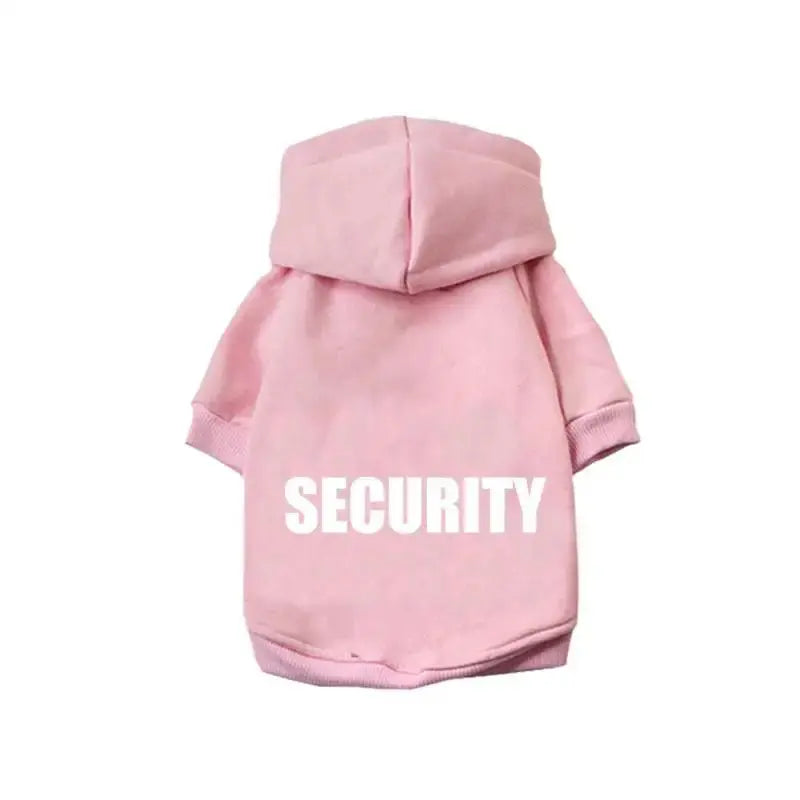Winter Security Dog Hoodie with Leash Hole for Large & Small Dogs