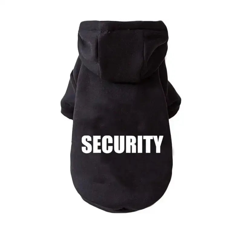 Winter Security Dog Hoodie with Leash Hole for Large & Small Dogs