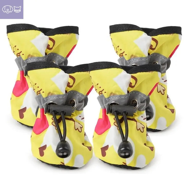 4pcs/set Waterproof Pet Dog Shoes