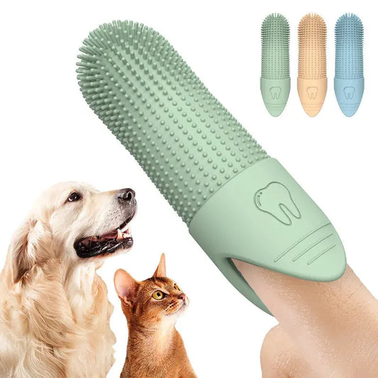 360° Dog Finger Toothbrush – Food Grade Silicone for Pets’ Dental Care