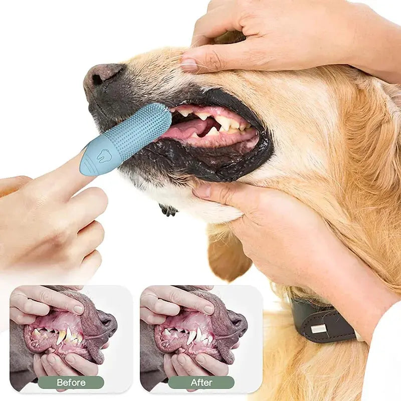 360° Dog Finger Toothbrush – Food Grade Silicone for Pets’ Dental Care