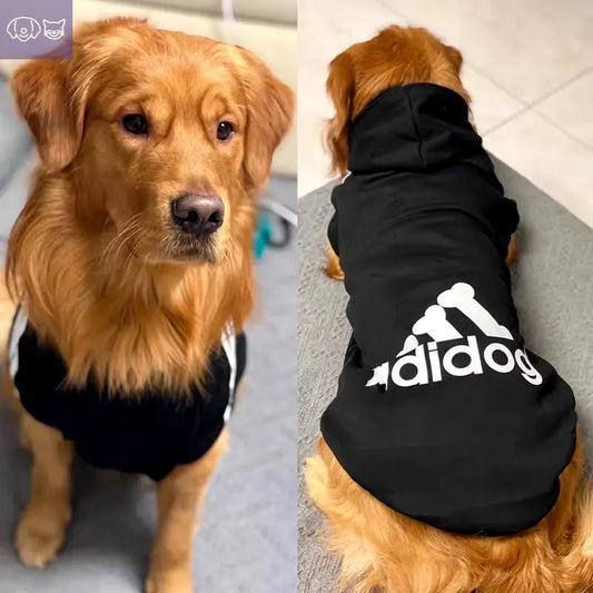 Adidog Pet Dog Clothes – Cotton Hooded Sweatshirt for All Sizes
