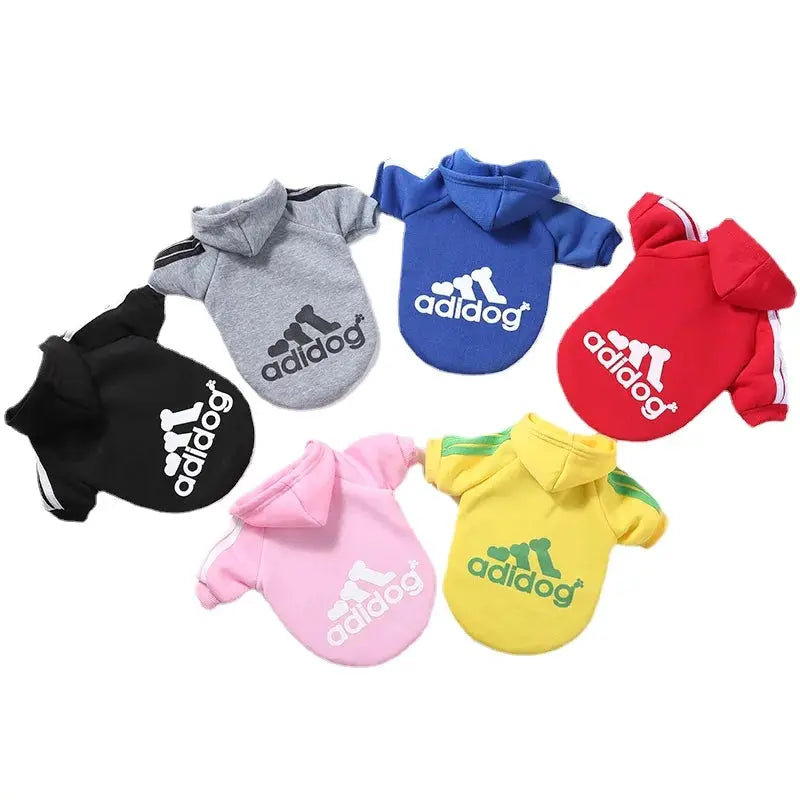 Adidog Pet Dog Clothes – Cotton Hooded Sweatshirt for All Sizes