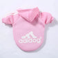 Adidog Pet Dog Clothes – Cotton Hooded Sweatshirt for All Sizes