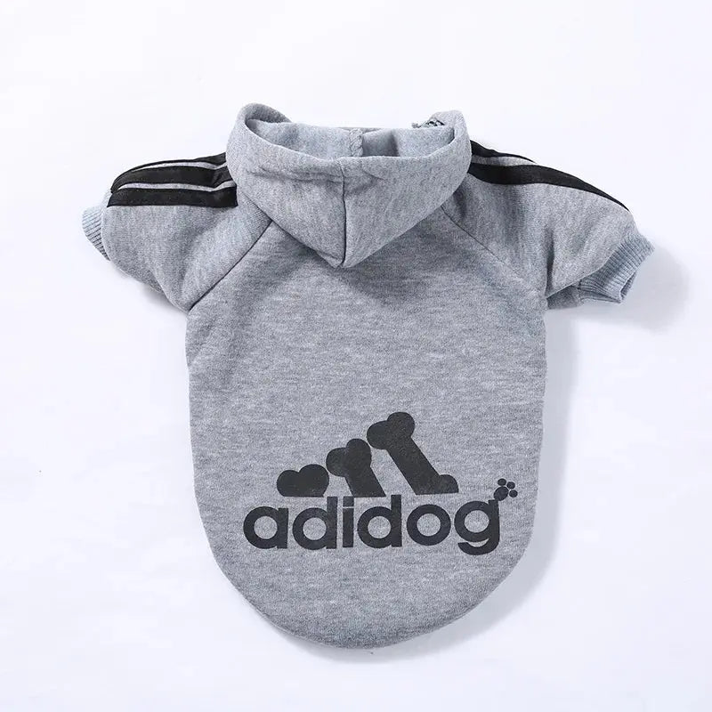 Adidog Pet Dog Clothes – Cotton Hooded Sweatshirt for All Sizes