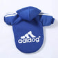 Adidog Pet Dog Clothes – Cotton Hooded Sweatshirt for All Sizes