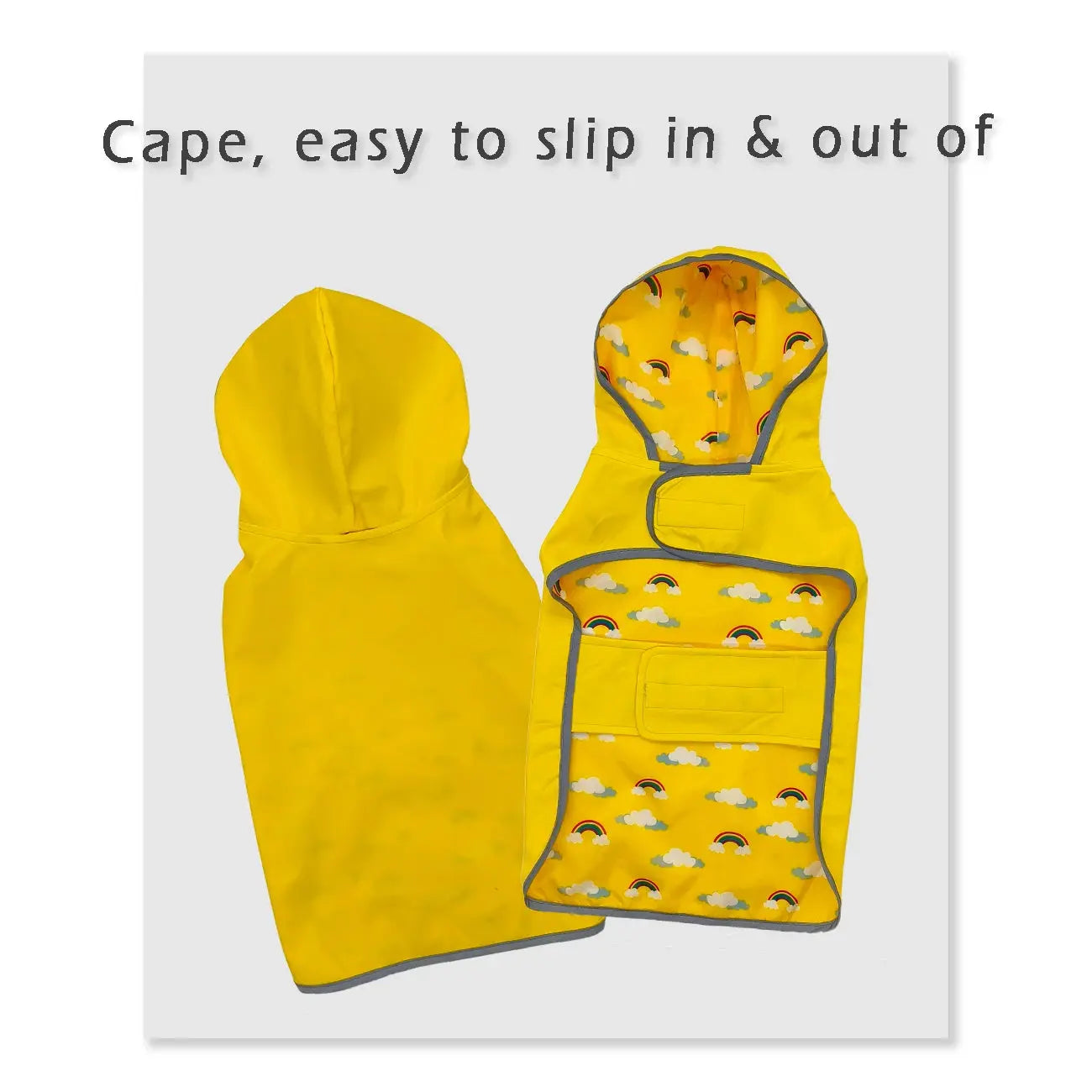 All Weather Dog Raincoat – Dual-Sided Waterproof with Velcro Closure