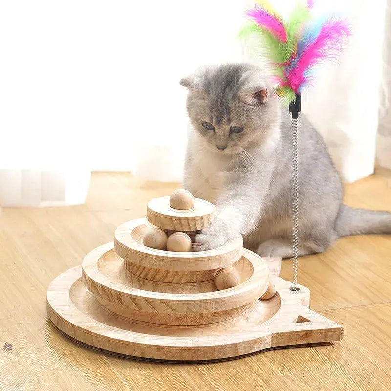 Cat Toy Tower Triple Play Discs for Endless Fun and Training!