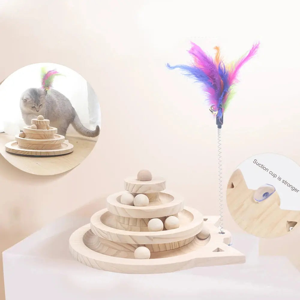 Cat Toy Tower Triple Play Discs for Endless Fun and Training!
