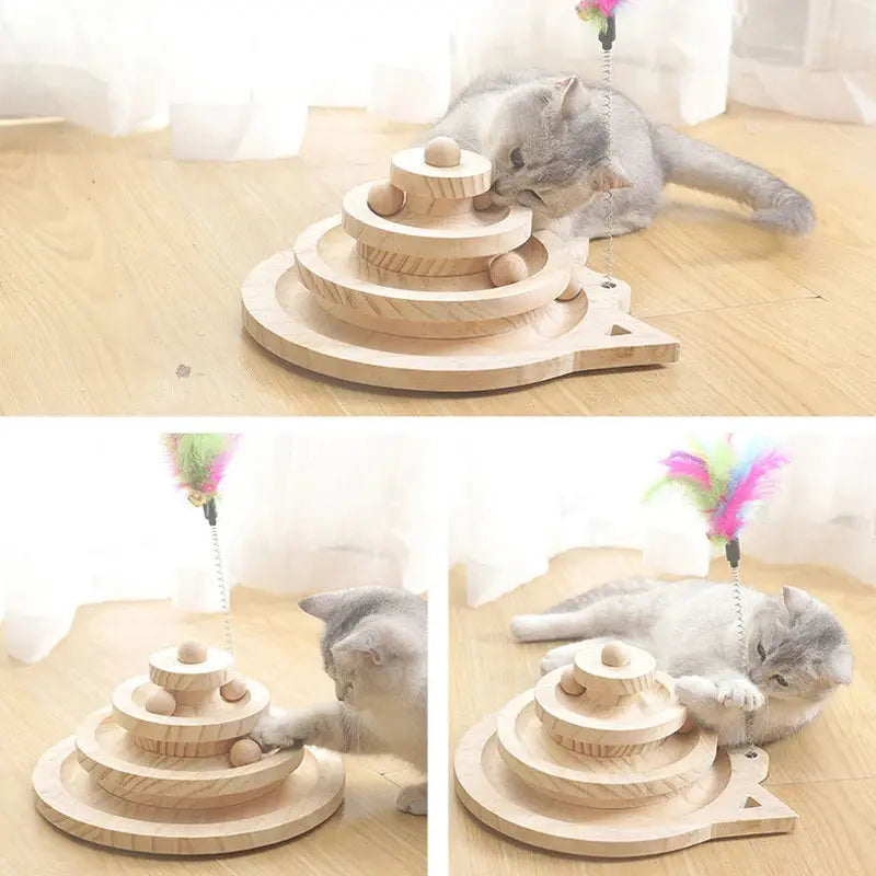 Cat Toy Tower Triple Play Discs for Endless Fun and Training!
