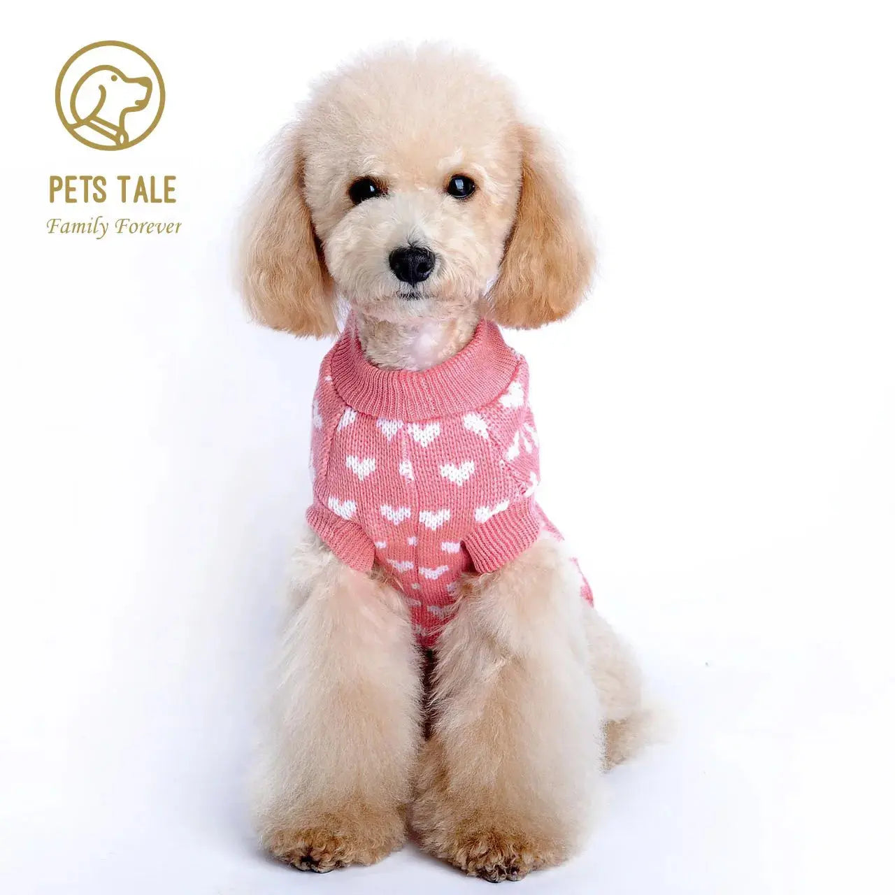 Dog Cozy Heart Pattern Winter Sweater