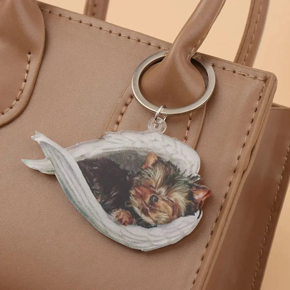Cute Sleeping Angel Dog Ornament