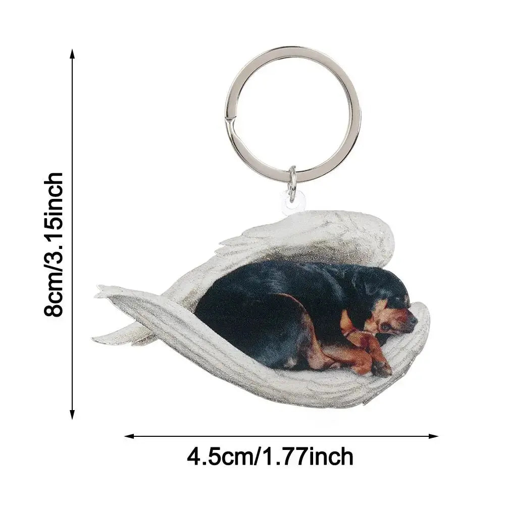 Cute Sleeping Angel Dog Ornament