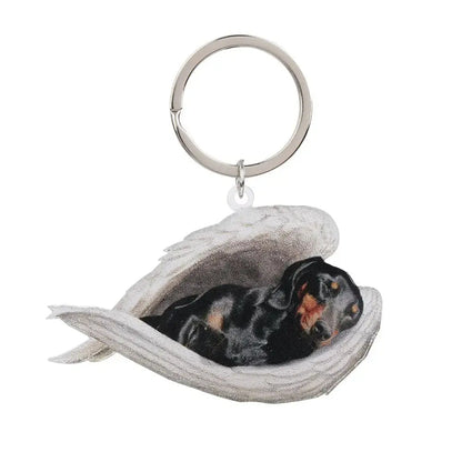 Cute Sleeping Angel Dog Ornament