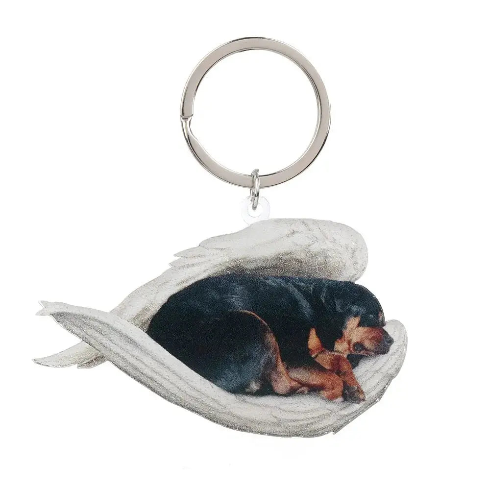 Cute Sleeping Angel Dog Ornament