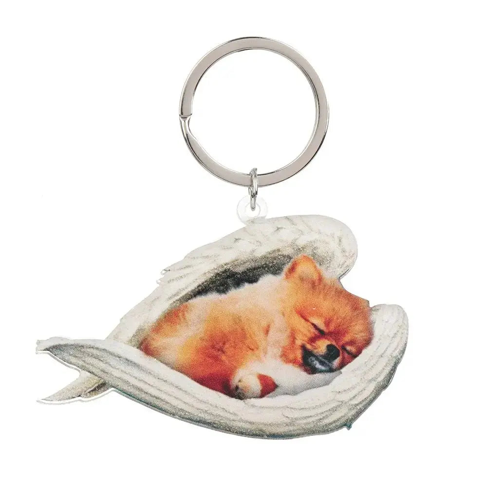 Cute Sleeping Angel Dog Ornament