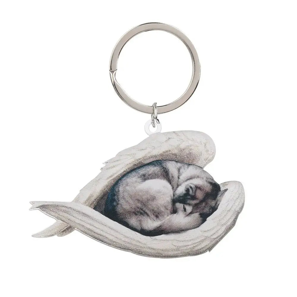 Cute Sleeping Angel Dog Ornament