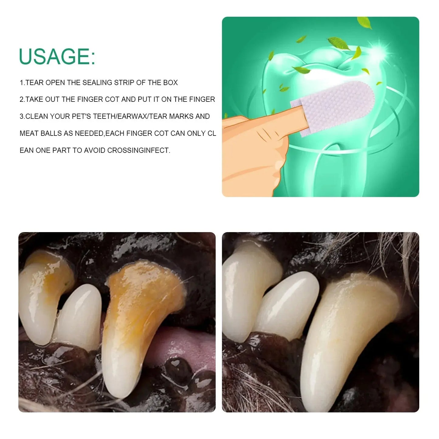 Dental Cleaning Finger For Pets