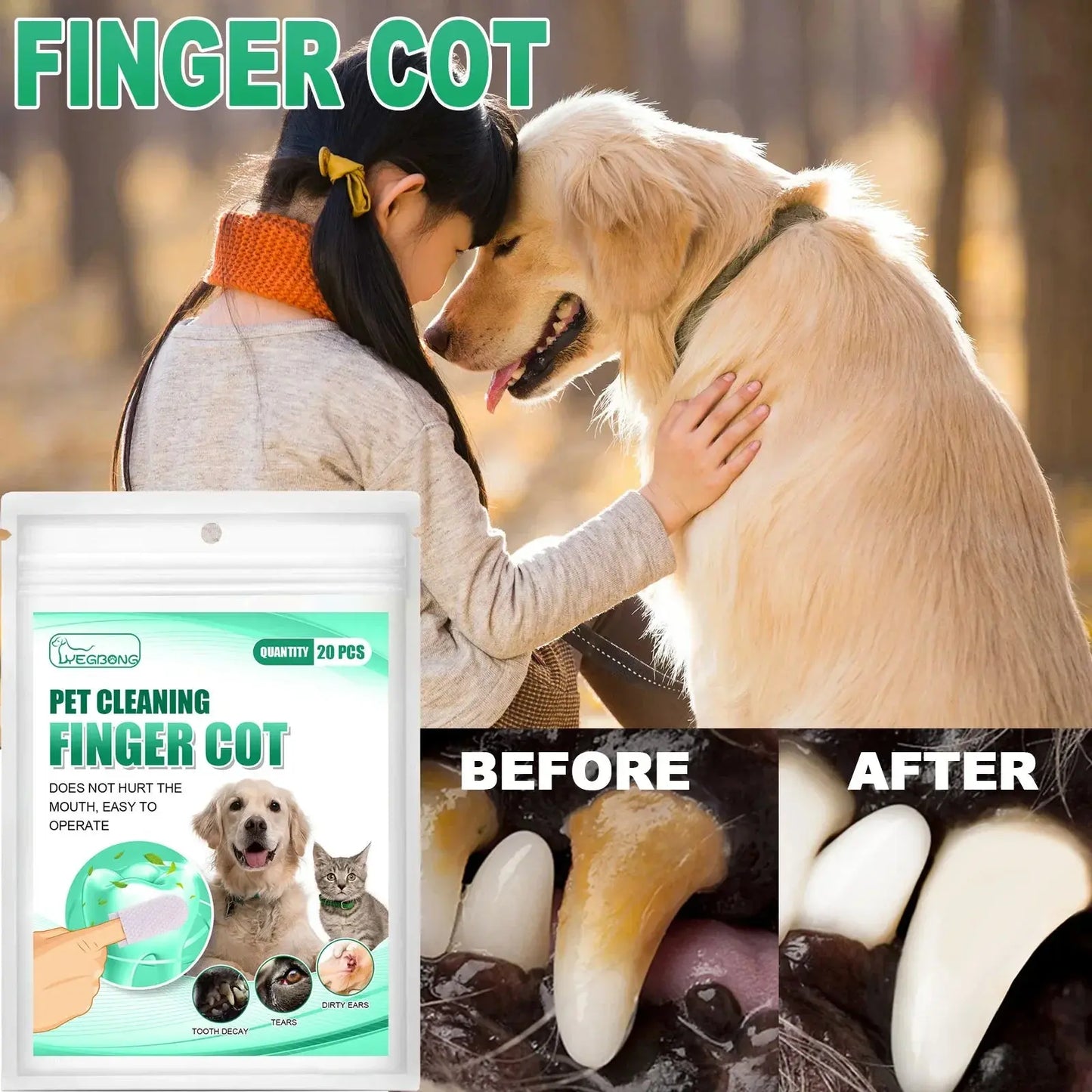 Dental Cleaning Finger For Pets
