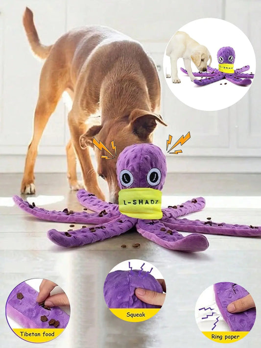 Snuffle Octopus Dog Toy – Interactive Slow Feeder and Enrichment Game