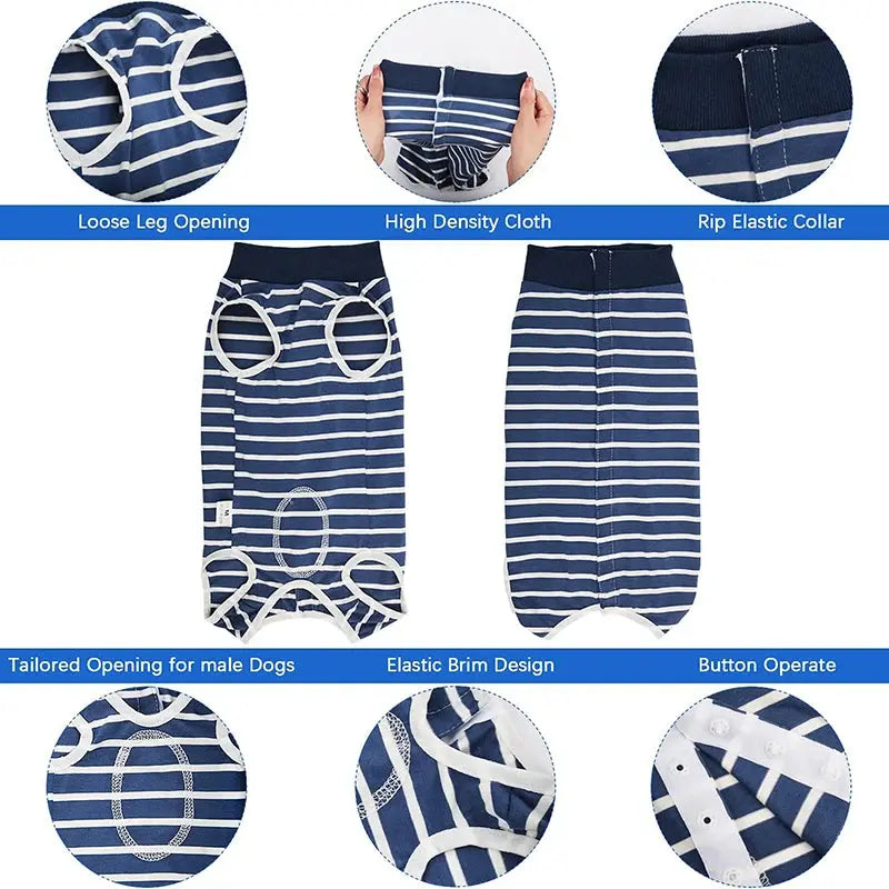 Dog Recovery Suit for Abdominal Wounds – Anti-Licking Onesie