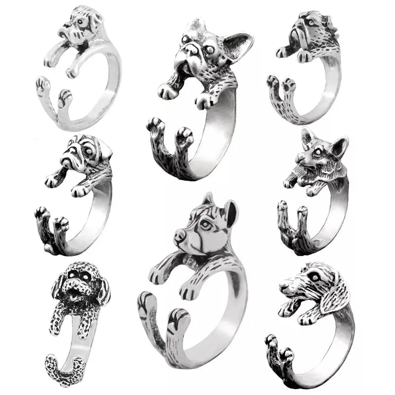 Dog Wrap Rings – Adorable Dog Jewelry