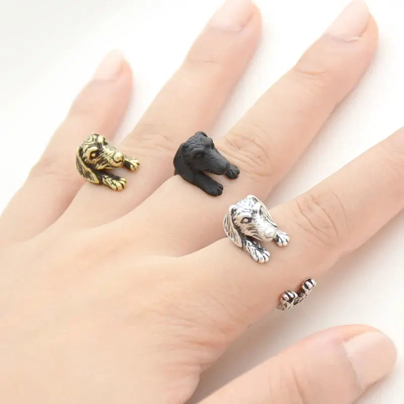 Dog Wrap Rings – Adorable Dog Jewelry