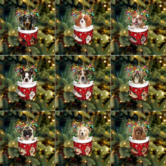 Dogs Snow Pocket Ornaments